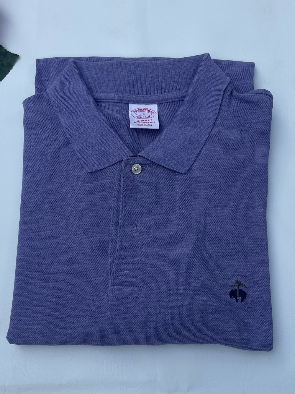 Brooks Brothers Lavender Polo with Embroidered Logo size L